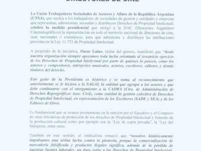 Avances para las Sociedades de Gestión Colectiva en Argentina