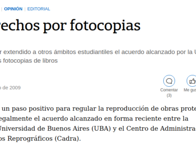 Derechos por fotocopias