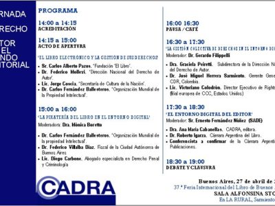 IX Jornada de Derecho de Autor en el Mundo Editorial