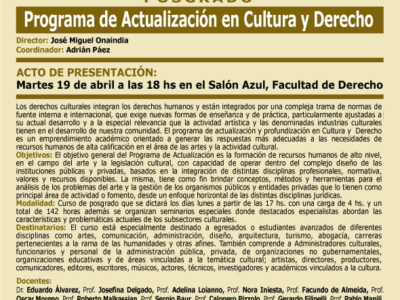 Programa de actualización en Cultura y Derecho