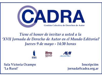 El  próximo 9 de mayo realizaremos nuestra jornada anual en la Feria del Libro de Buenos Aires