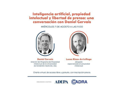 Charla virtual con Daniel Gervais sobre Inteligencia artificial, propiedad intelectual y libertad de prensa